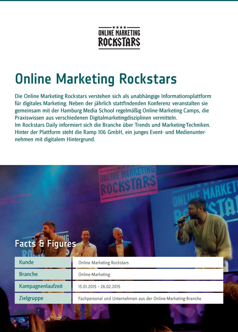 Digitalmarketingdisziplinen vermitteln. Im Rockstars Daily informiert sich die Branche über Trends und Marketing-Techniken.