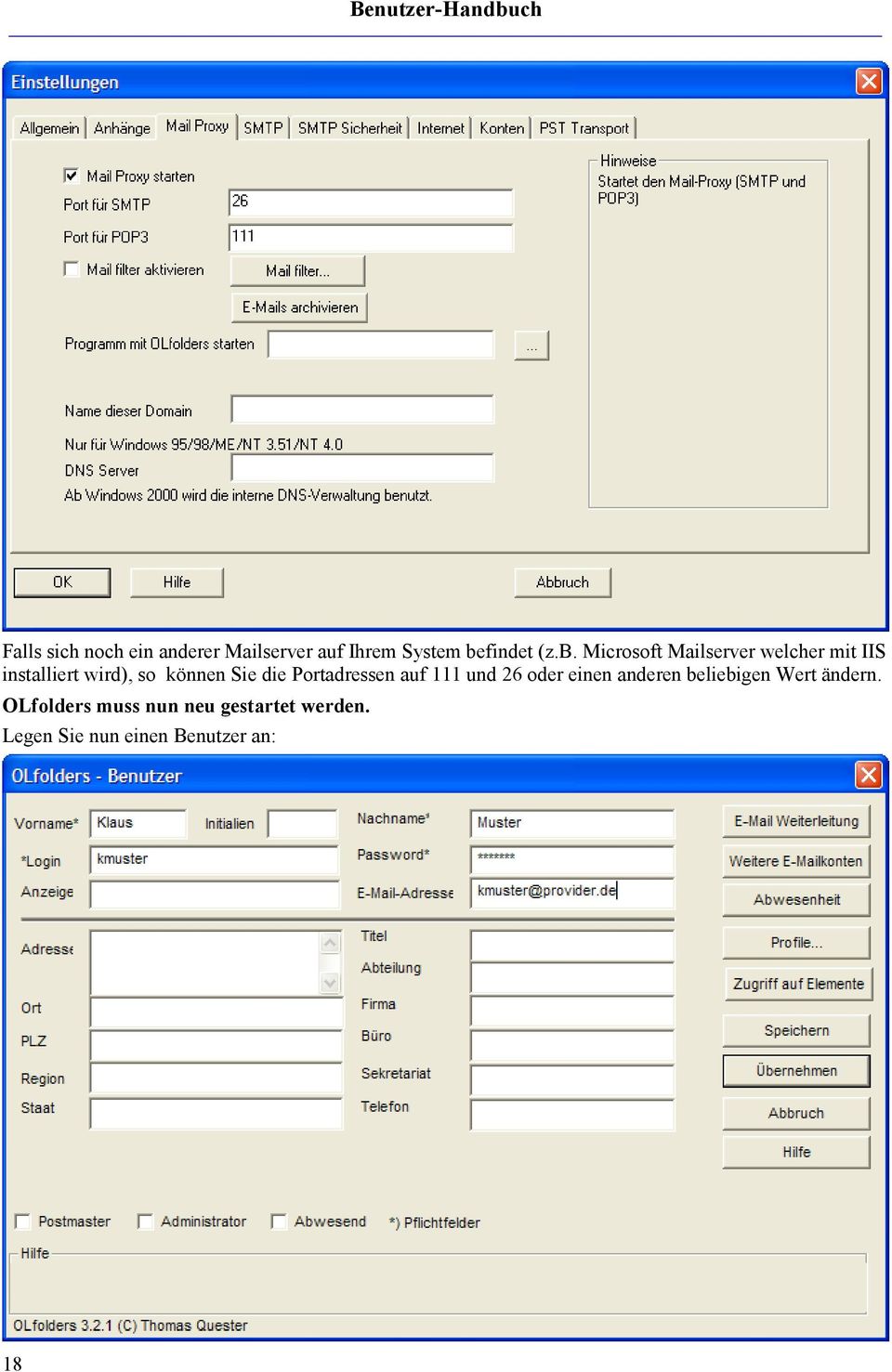 Microsoft Mailserver welcher mit IIS installiert wird), so können Sie