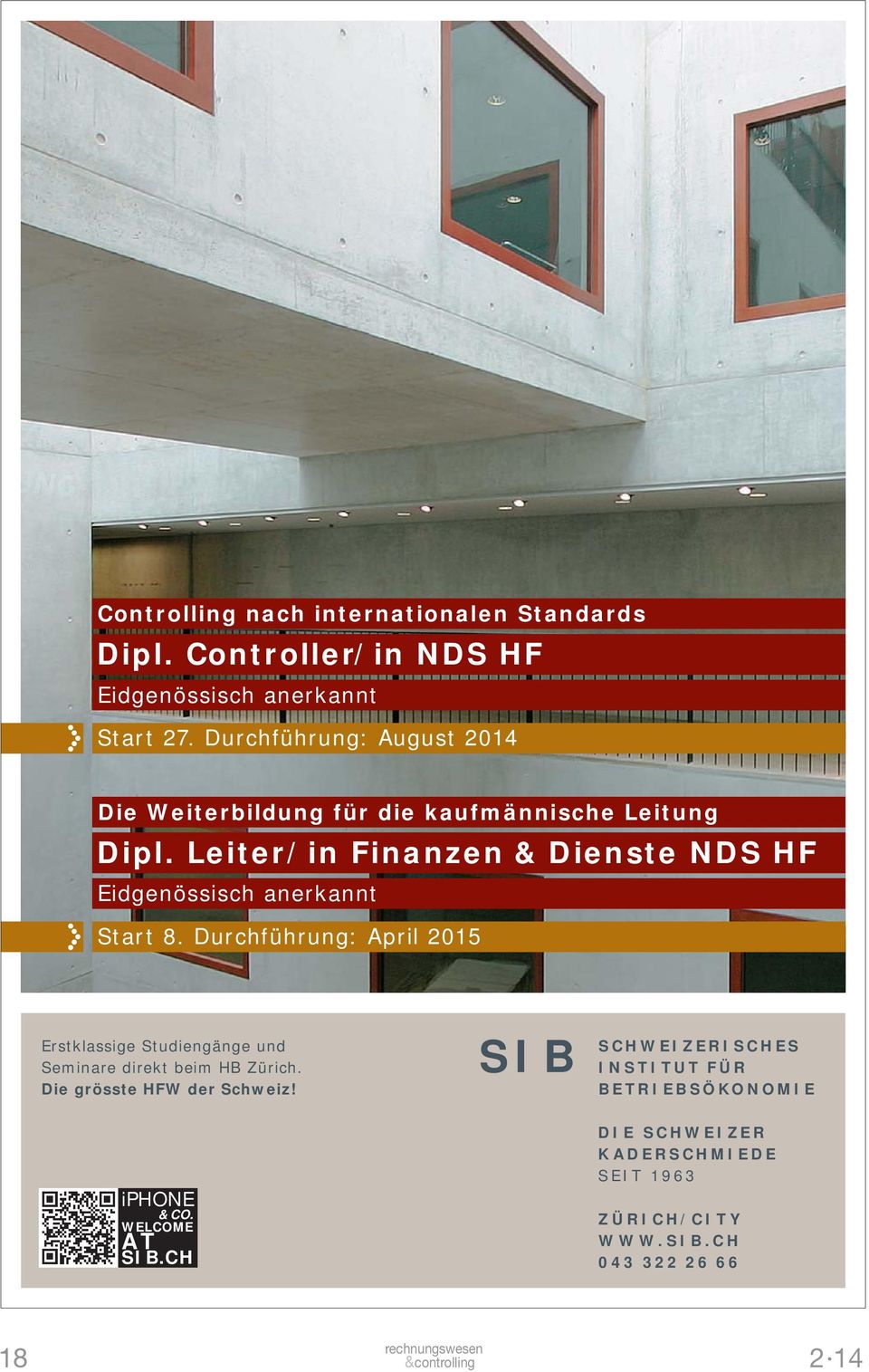 Leiter/in Finanzen & Dienste NDS HF Eidgenössisch anerkannt Start 8.
