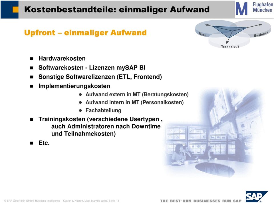 intern in MT (Personalkosten) Fachabteilung Trainingskosten (verschiedene Usertypen, auch Administratoren nach