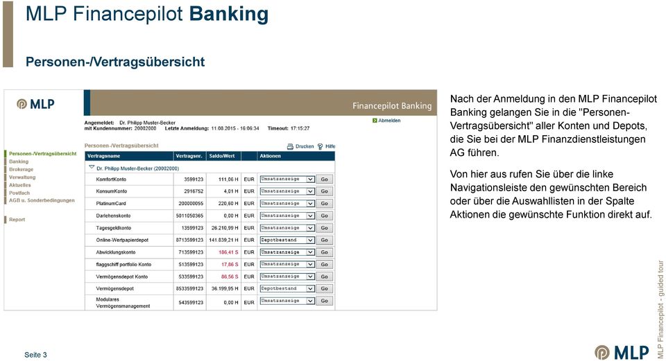 MLP Finanzdienstleistungen AG führen.