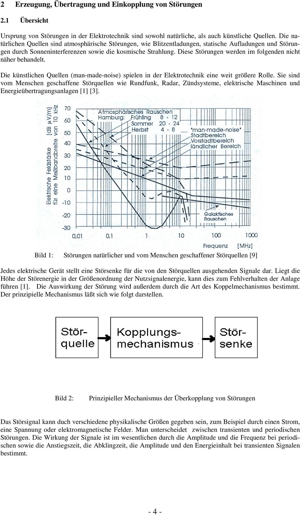 Diese Störungen werden im folgenden nicht näher behandelt. Die künstlichen Quellen (man-made-noise) spielen in der Elektrotechnik eine weit größere Rolle.