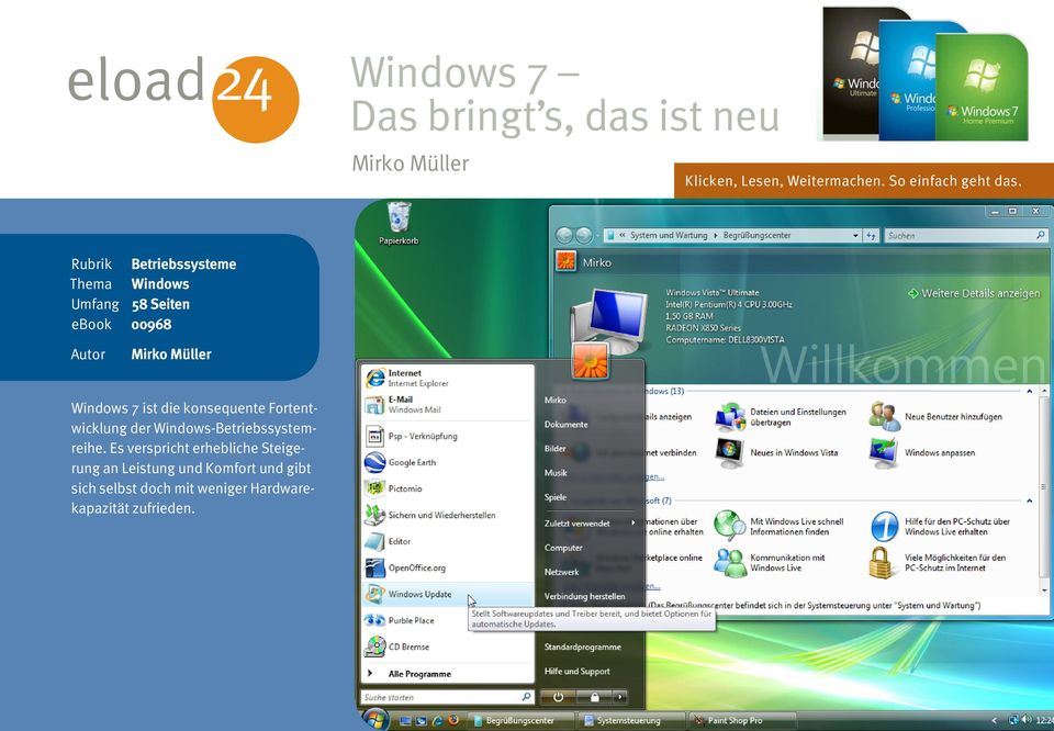 Rubrik Betriebssysteme Thema Windows Umfang 58 Seiten ebook 00968 Autor Mirko Müller Windows 7