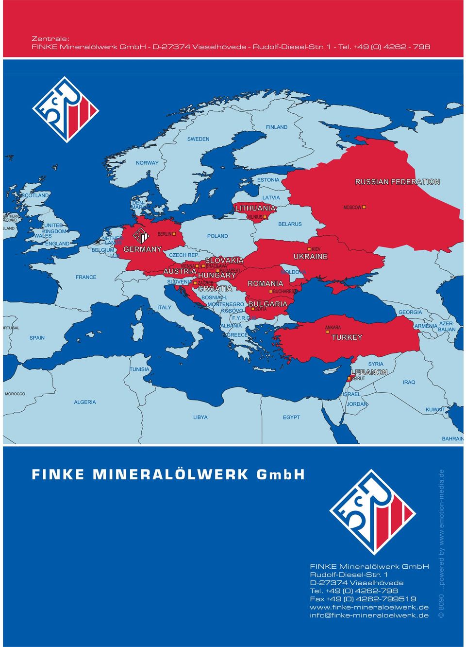 +49 (0) 4262-798 2 FINKE MINERALÖLWERK GmbH FINKE Mineralölwerk GmbH