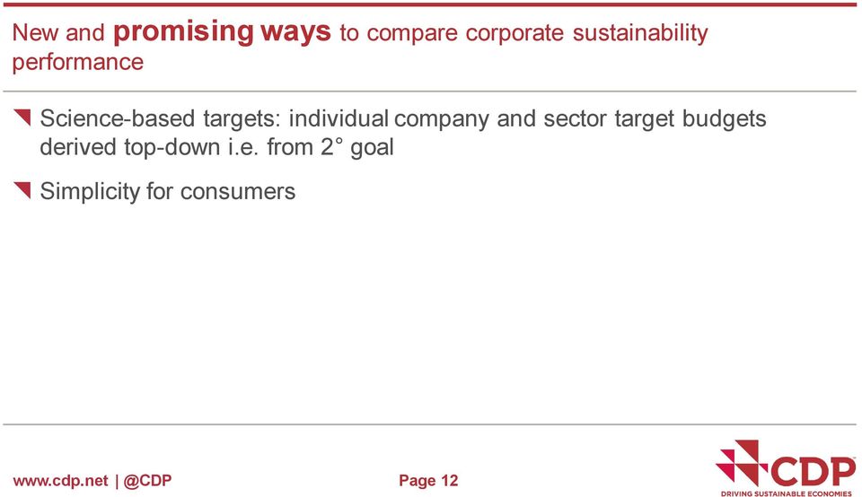 individual company and sector target budgets