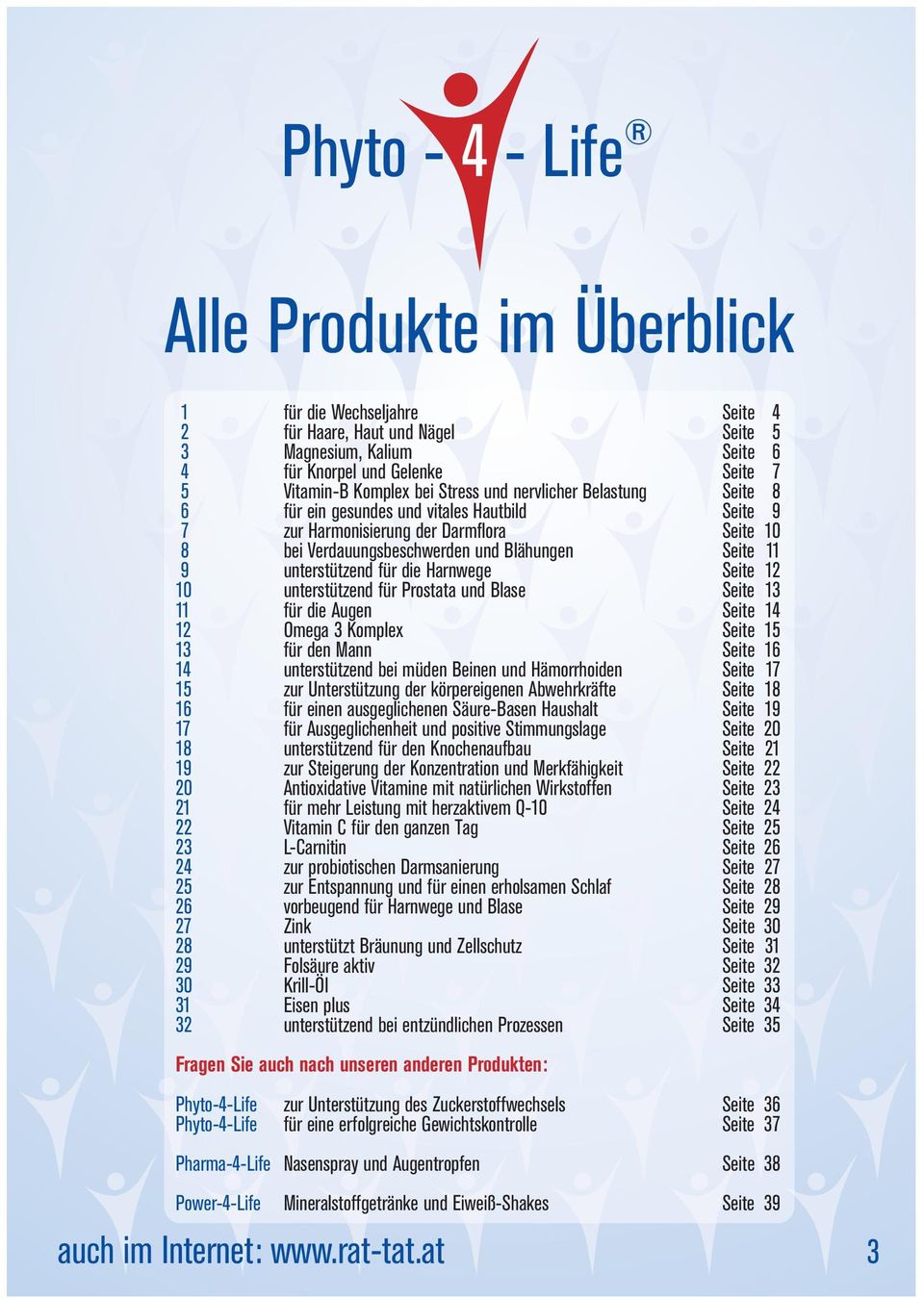 Belastung Seite 8 für ein gesundes und vitales Hautbild Seite 9 zur Harmonisierung der Darmflora Seite 10 bei Verdauungsbeschwerden und Blähungen Seite 11 unterstützend für die Harnwege Seite 12