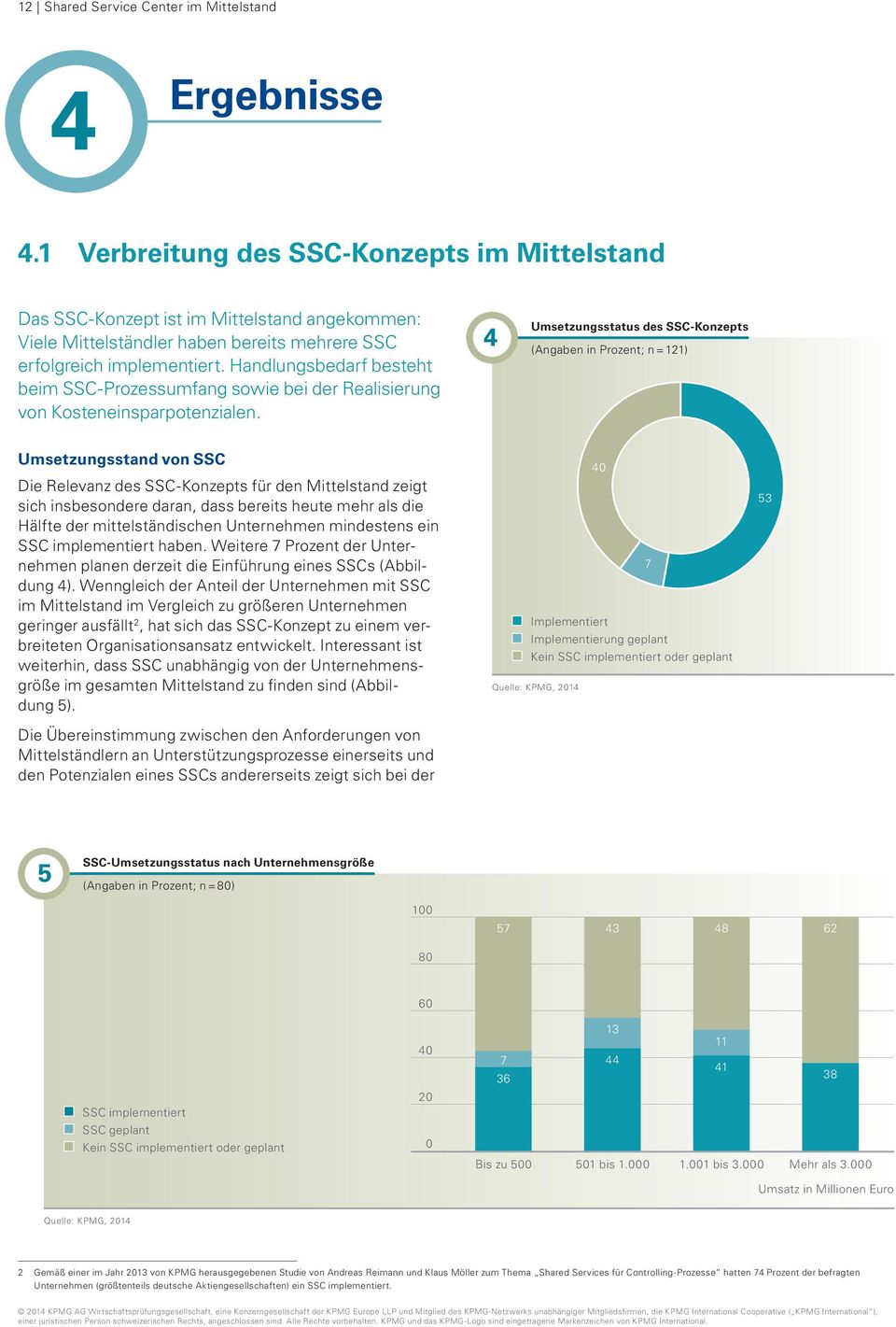 Handlungsbedarf besteht beim SSC-Prozessumfang sowie bei der Realisierung von Kosteneinsparpotenzialen.