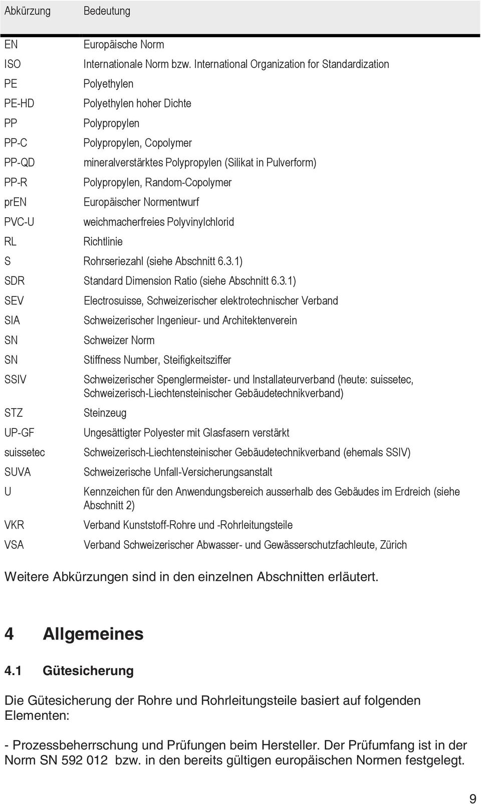 Random-Copolymer Europäischer Normentwurf weichmacherfreies Polyvinylchlorid Richtlinie S Rohrseriezahl (siehe Abschnitt 6.3.