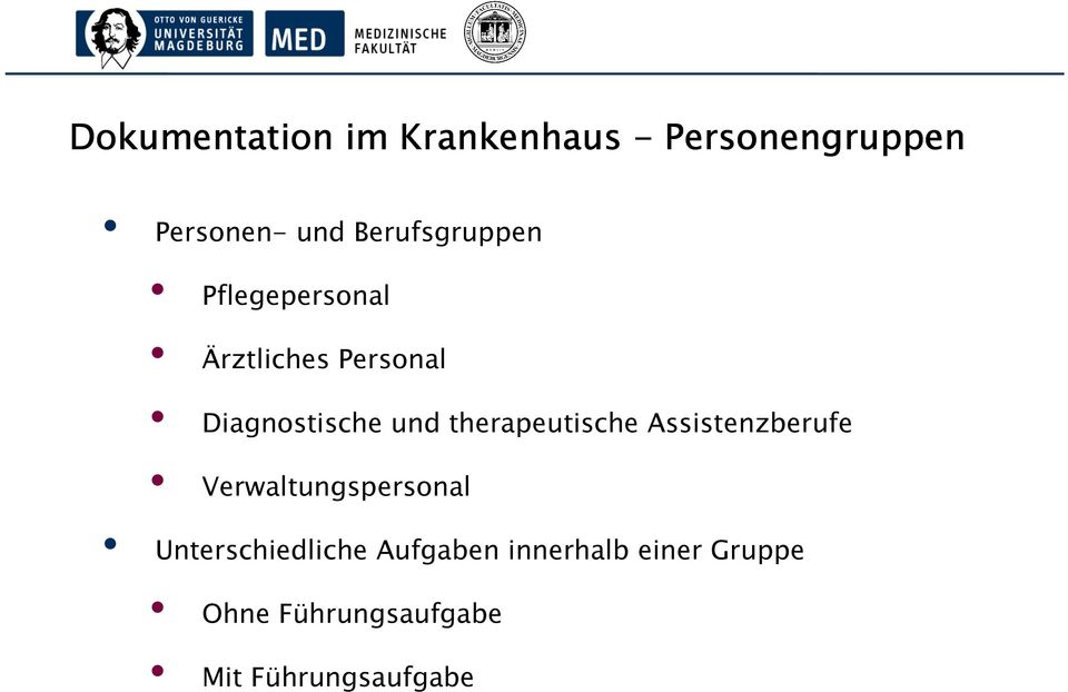therapeutische Assistenzberufe Verwaltungspersonal