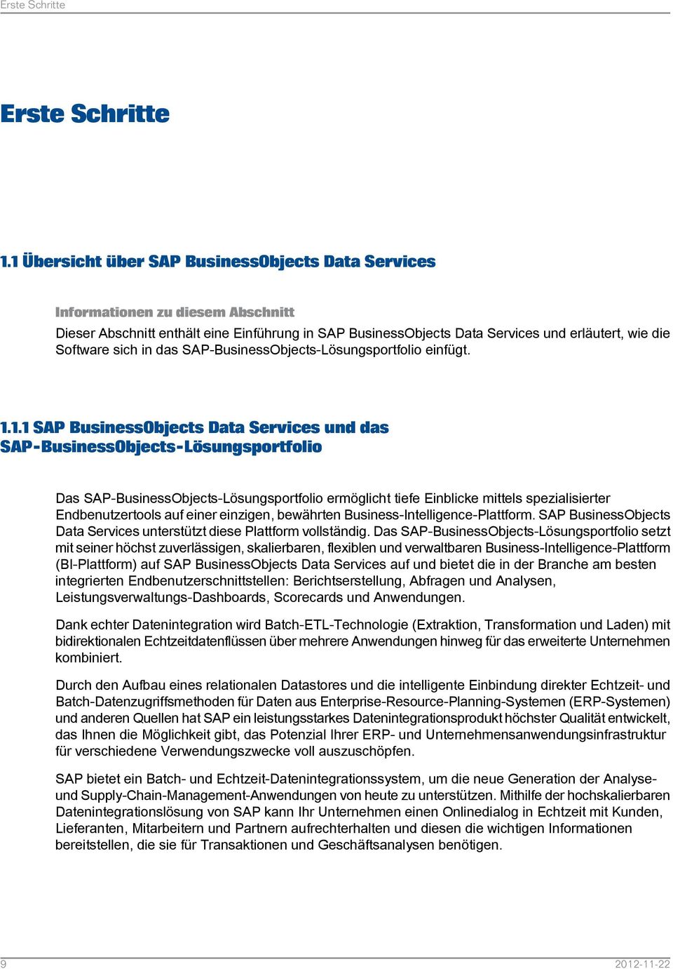 in das SAP-BusinessObjects-Lösungsportfolio einfügt. 1.