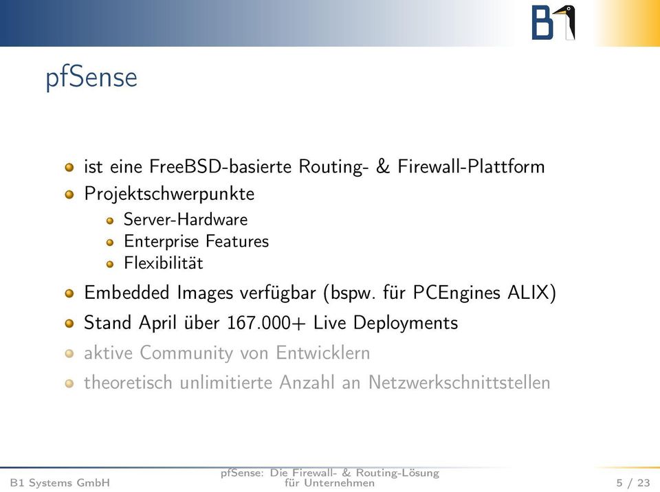 für PCEngines ALIX) Stand April über 167.