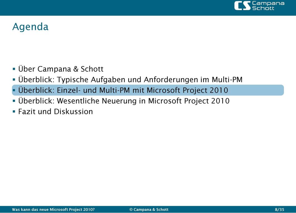 Project 2010 Überblick: Wesentliche Neuerung in Microsoft Project 2010