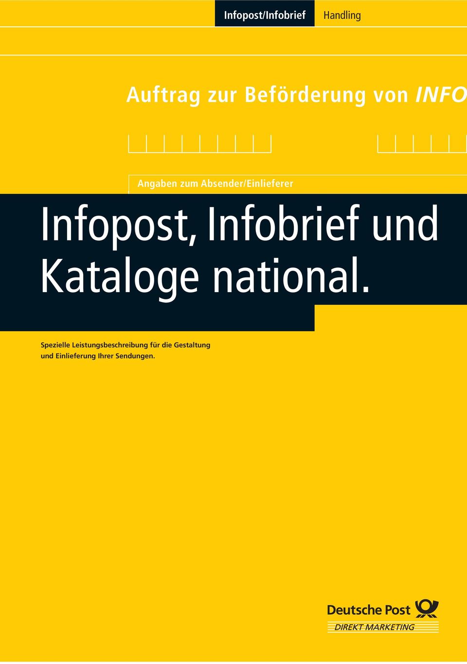Infobrief und Kataloge national.