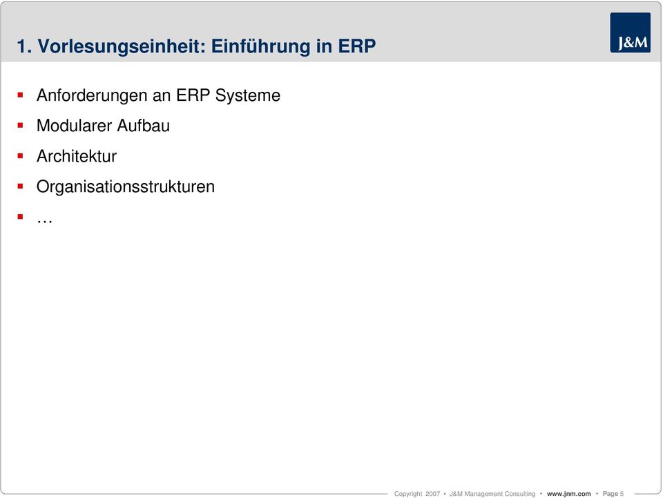 Anforderungen an ERP Systeme