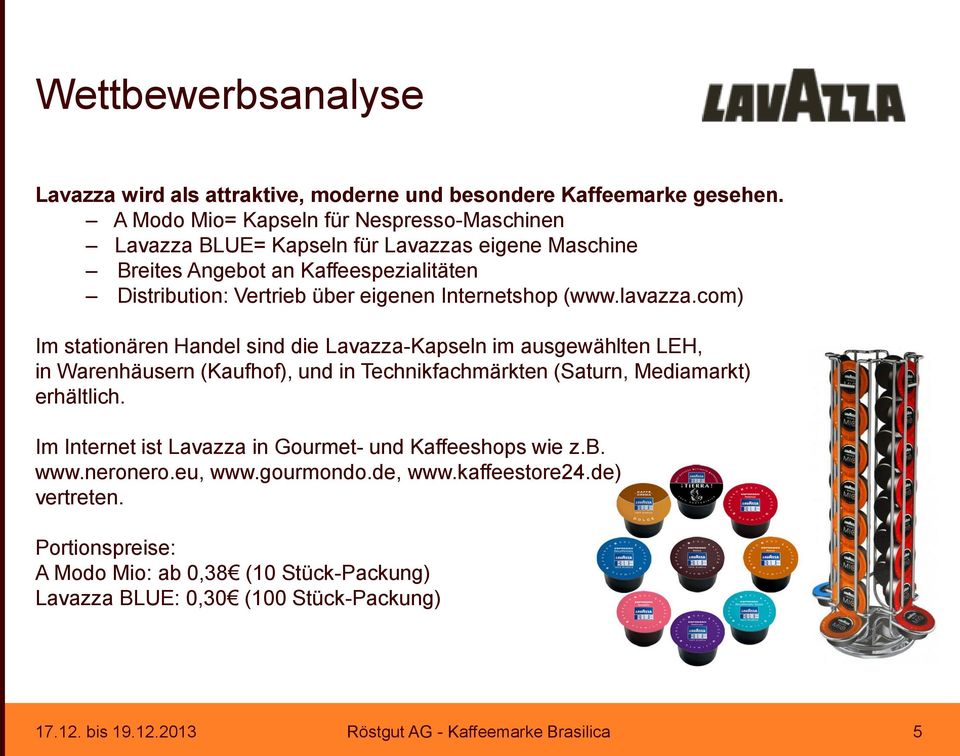 Internetshop (www.lavazza.