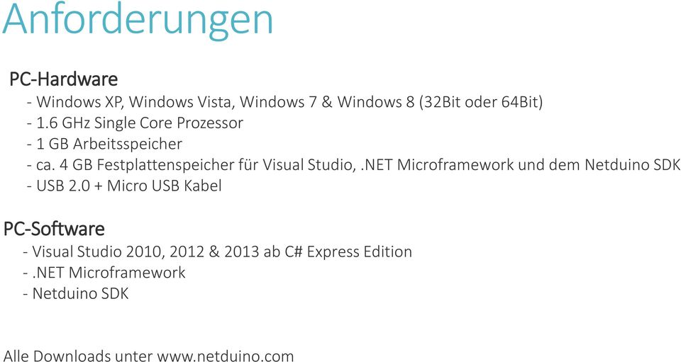 NET Microframework und dem Netduino SDK - USB 2.