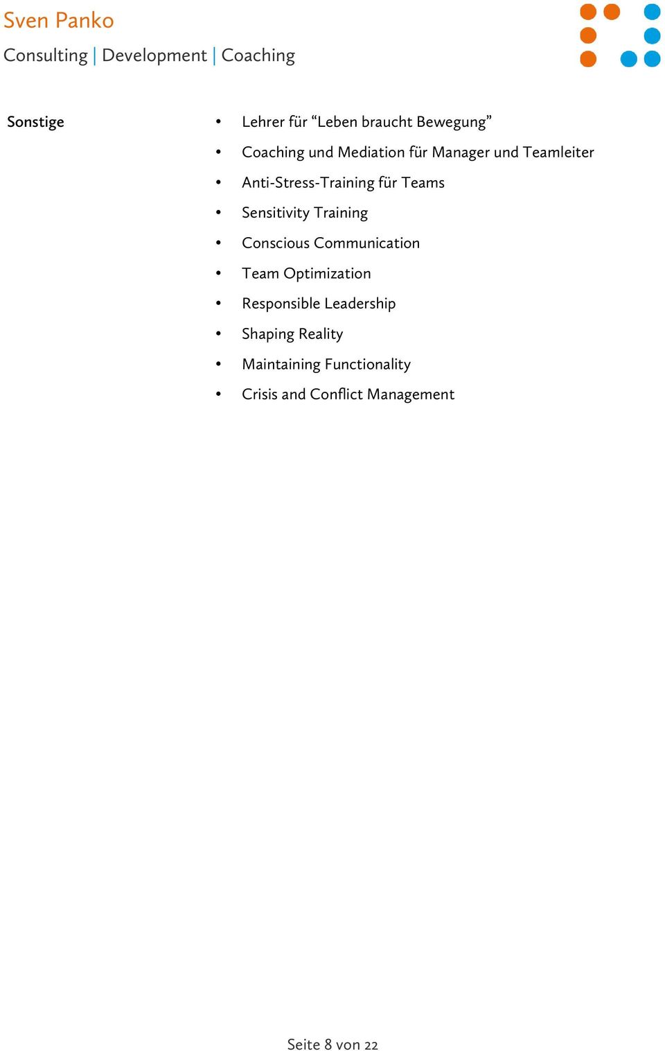 Training Conscious Communication Team Optimization Responsible Leadership