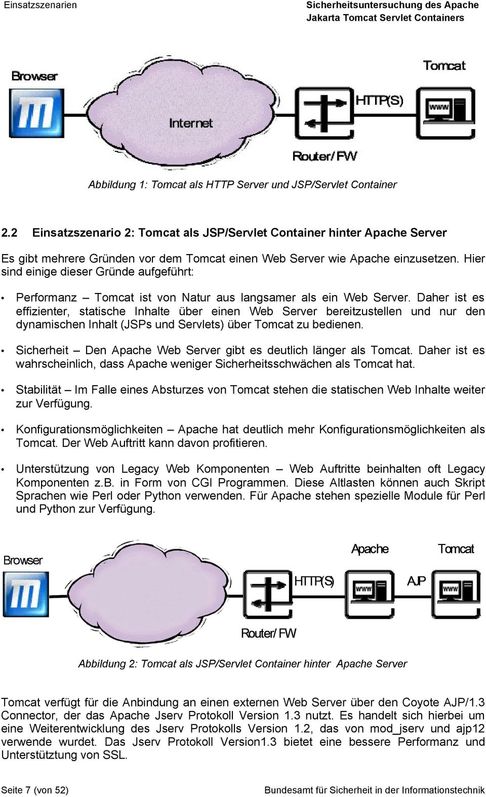 Hier sind einige dieser Gründe aufgeführt: Performanz Tomcat ist von Natur aus langsamer als ein Web Server.