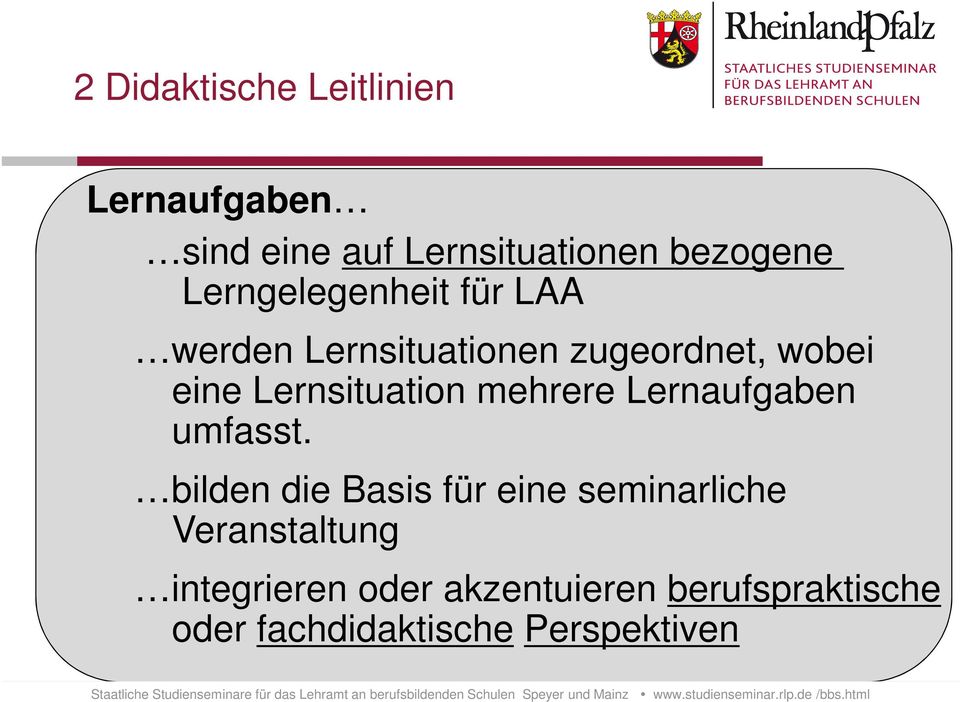 Lernsituation mehrere Lernaufgaben umfasst.