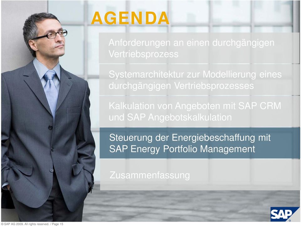 SAP CRM und SAP Angebotskalkulation Steuerung der Energiebeschaffung mit SAP