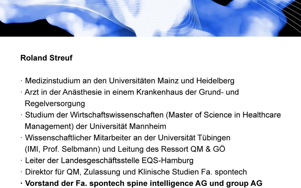 Wissenschaftlicher Mitarbeiter an der Universität Tübingen (IMI, Prof.