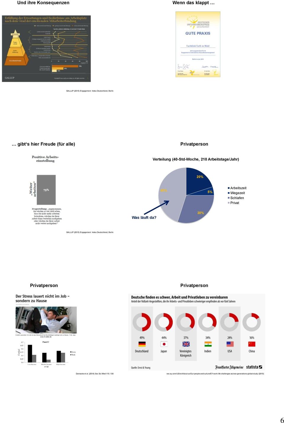 30% GALLUP (2015) Engagement Index Deutschland, Berlin Privatperson Privatperson www.fr-online.de n=122 Damaske et al.