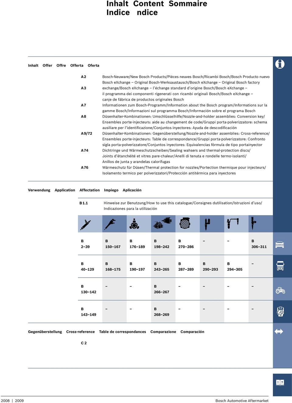 original Bosch Information zum Bosch-Programm/Information about the Bosch program/informations sur la gamme Bosch/Informazioni sul programma Bosch/Información sobre el programa Bosch