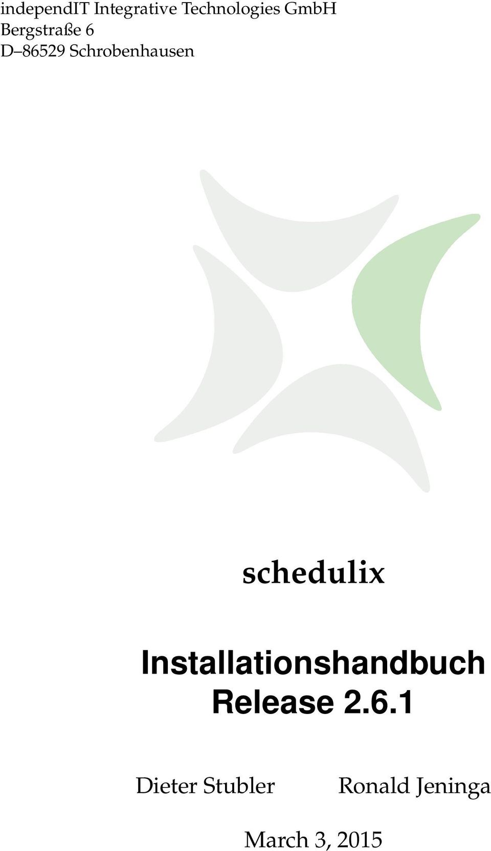 schedulix Installationshandbuch Release 2.