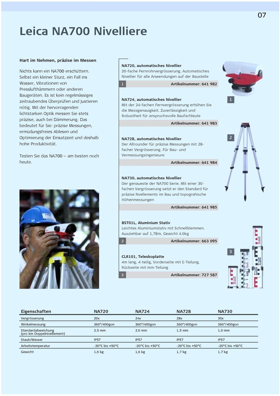 Das bedeutet für Sie: präzise Messungen, ermüdungsfreies Ablesen und Optimierung der Einsatzzeit und deshalb hohe Produktivität. Testen Sie das NA700 am besten noch heute.