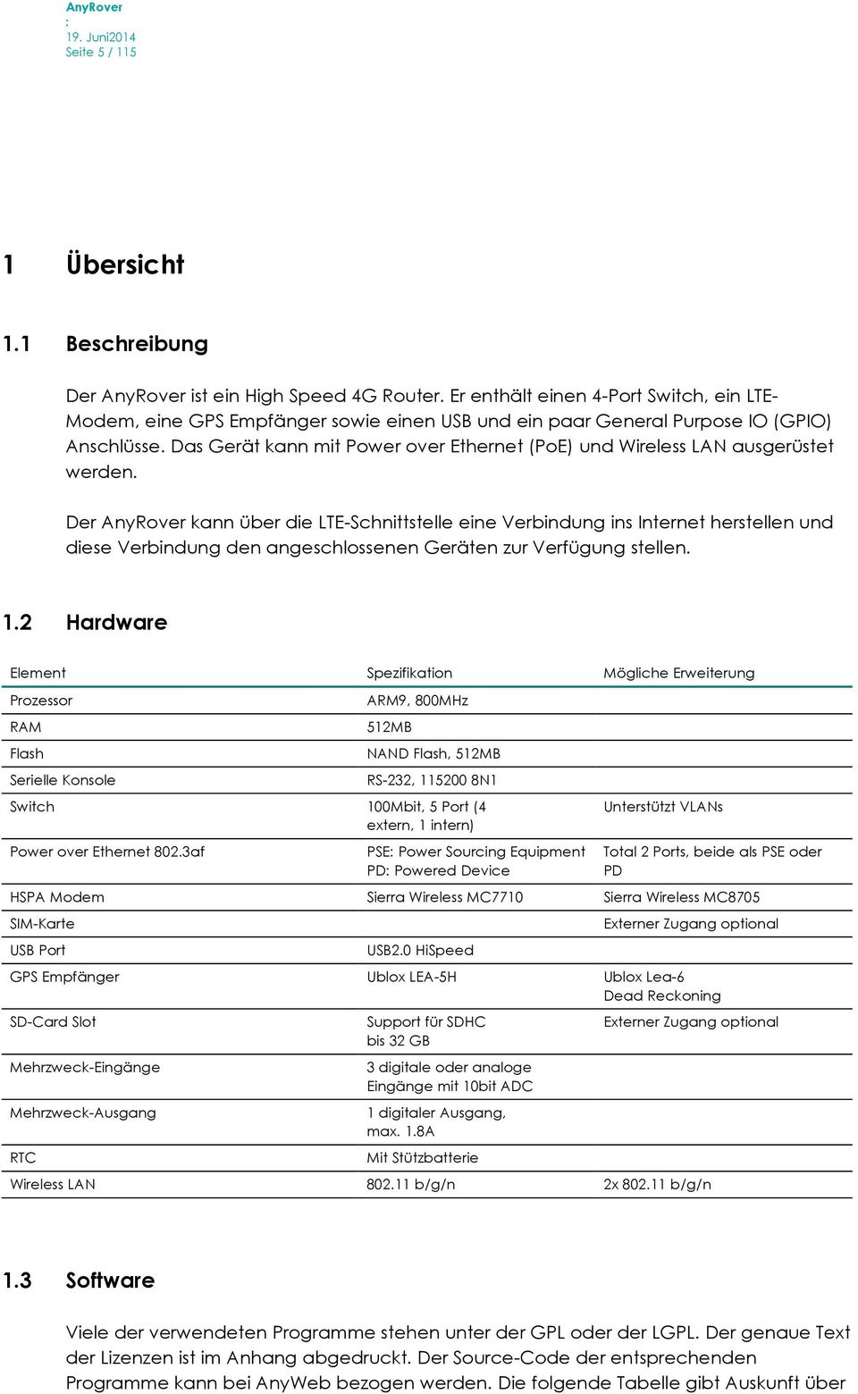 Das Gerät kann mit Power over Ethernet (PoE) und Wireless LAN ausgerüstet werden.