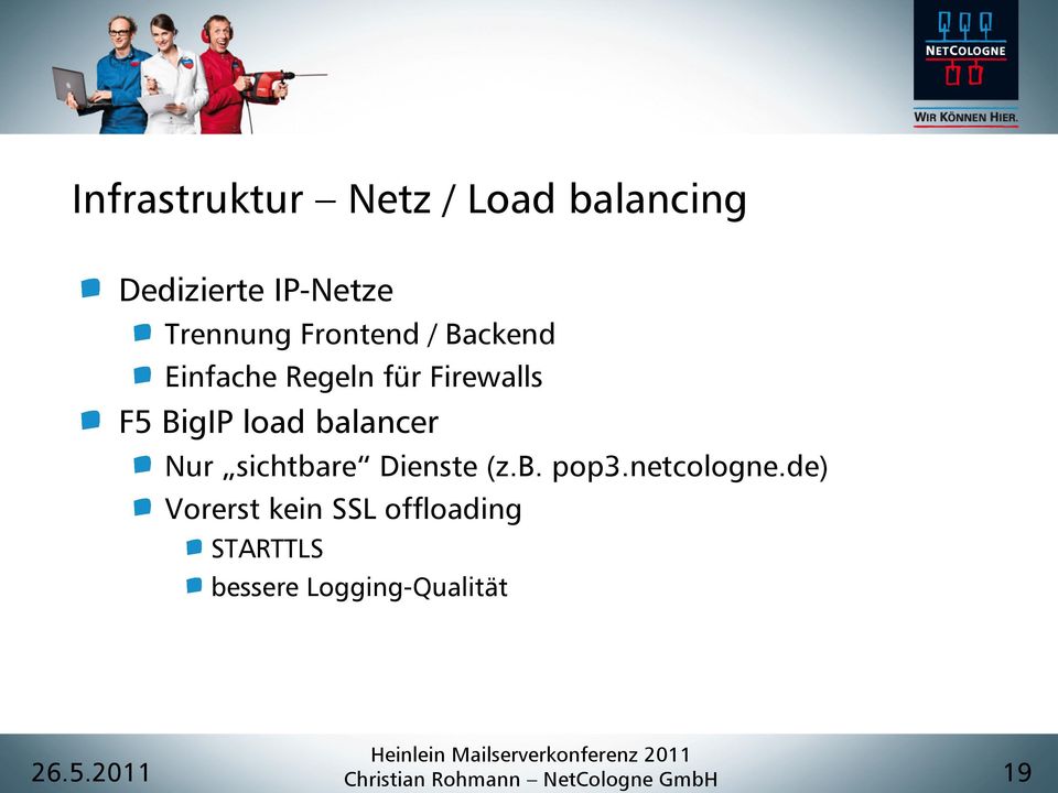 BigIP load balancer Nur sichtbare Dienste (z.b. pop3.
