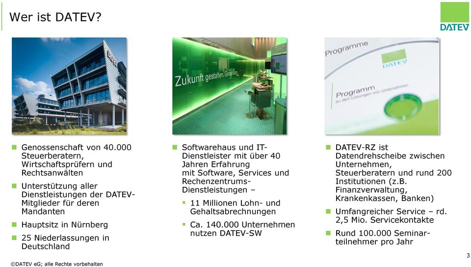 Niederlassungen in Deutschland Softwarehaus und IT- Dienstleister mit über 40 Jahren Erfahrung mit Software, Services und Rechenzentrums- Dienstleistungen 11 Millionen