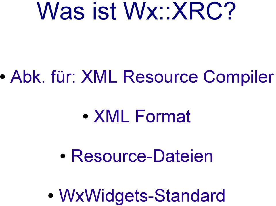 Compiler XML Format