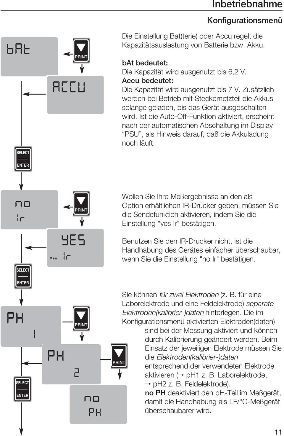 Ist die Auto-Off-Funktion aktiviert, erscheint nach der automatischen Abschaltung im Display PSU, als Hinweis darauf, daß die Akkuladung noch läuft.