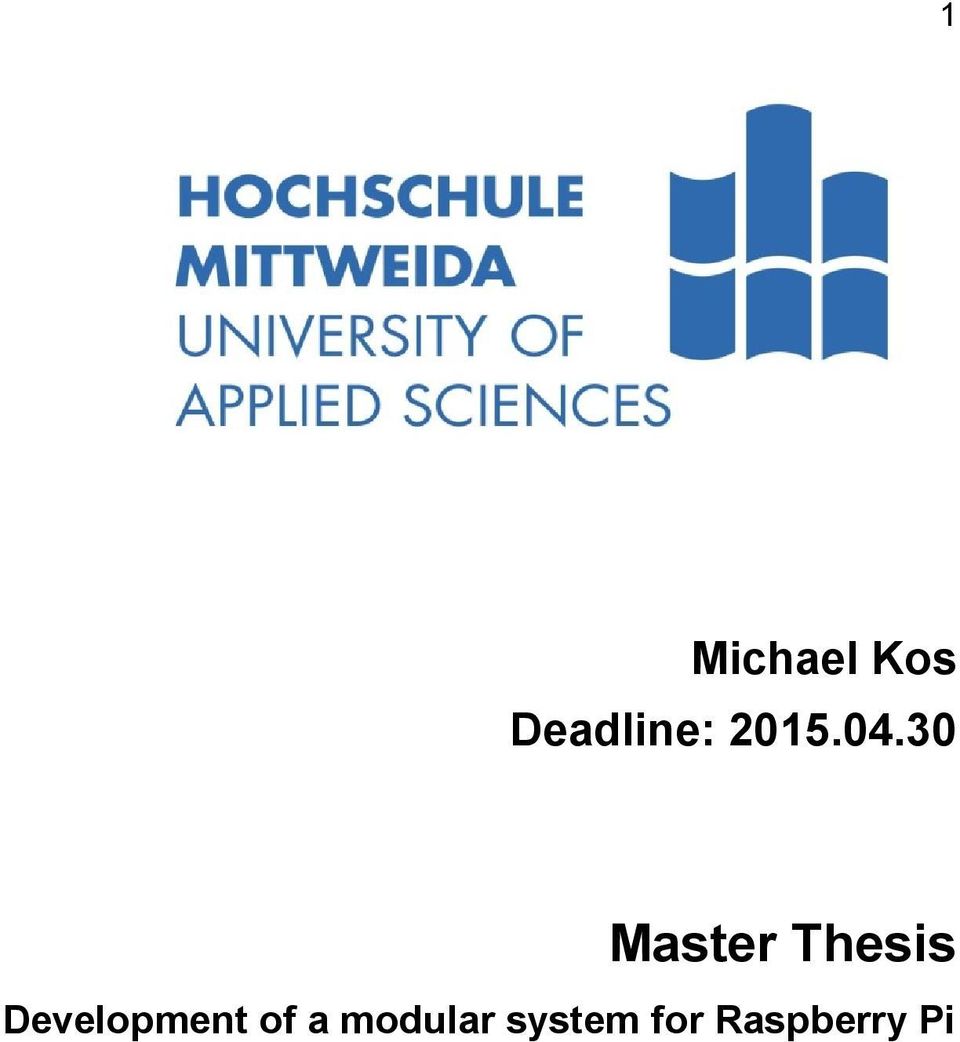 30 Master Thesis