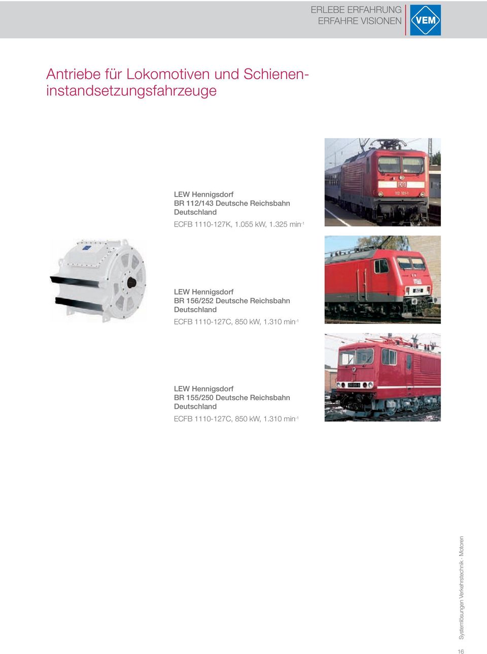 325 min -1 LEW Hennigsdorf BR 156/252 Deutsche Reichsbahn ECFB 1110-127C, 850
