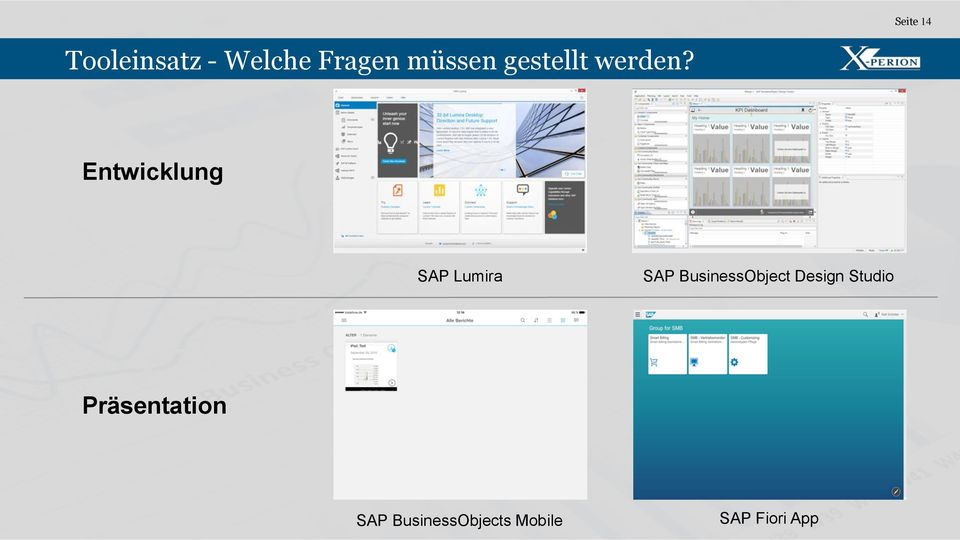 Entwicklung SAP Lumira SAP BusinessObject