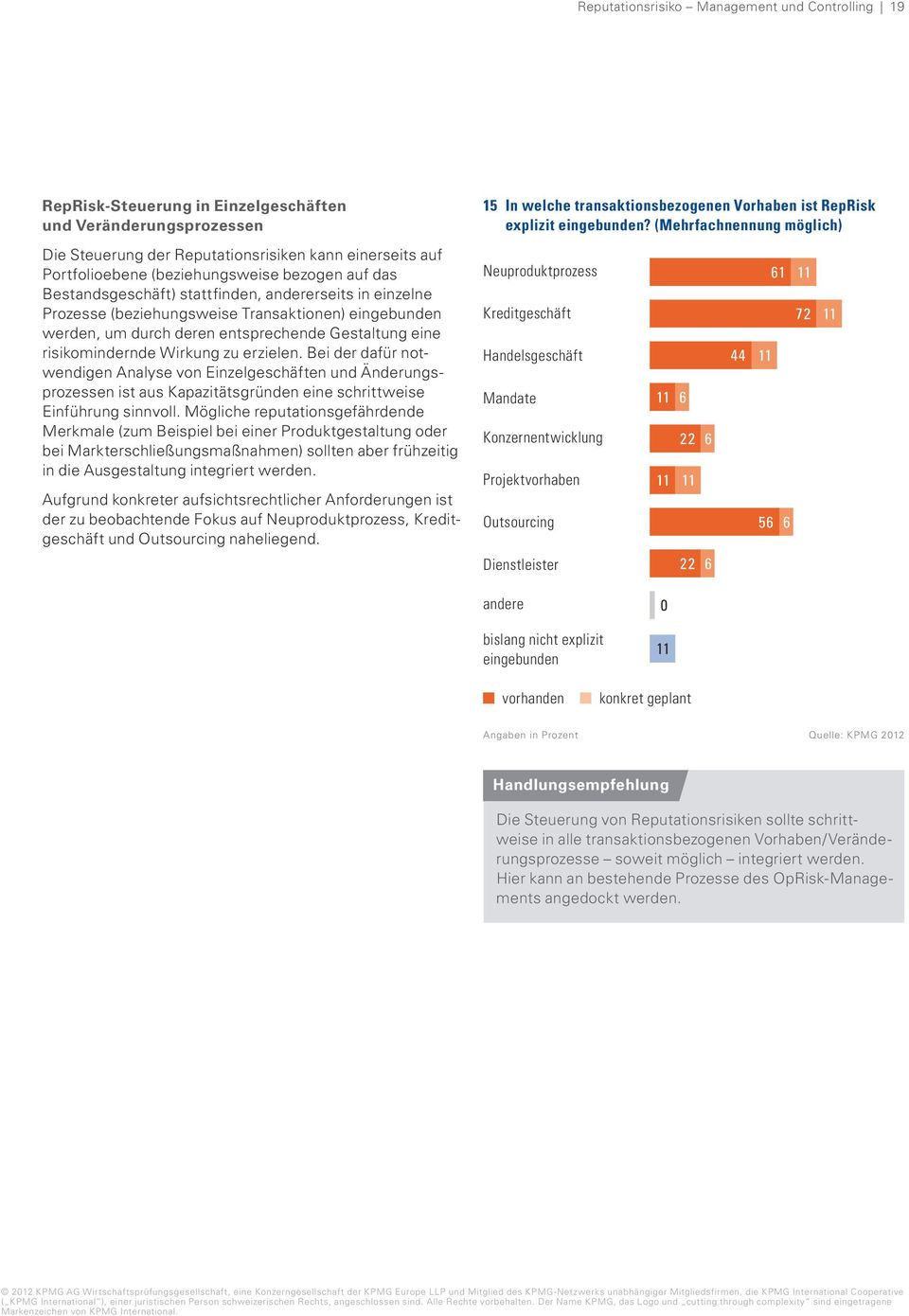 risikomindernde Wirkung zu erzielen. Bei der dafür notwendigen Analyse von Einzelgeschäften und Änderungsprozessen ist aus Kapazitätsgründen eine schrittweise Einführung sinnvoll.