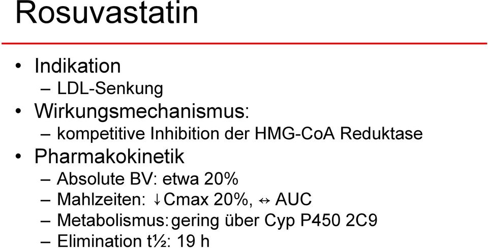 Reduktase Pharmakokinetik Absolute BV: etwa 20%