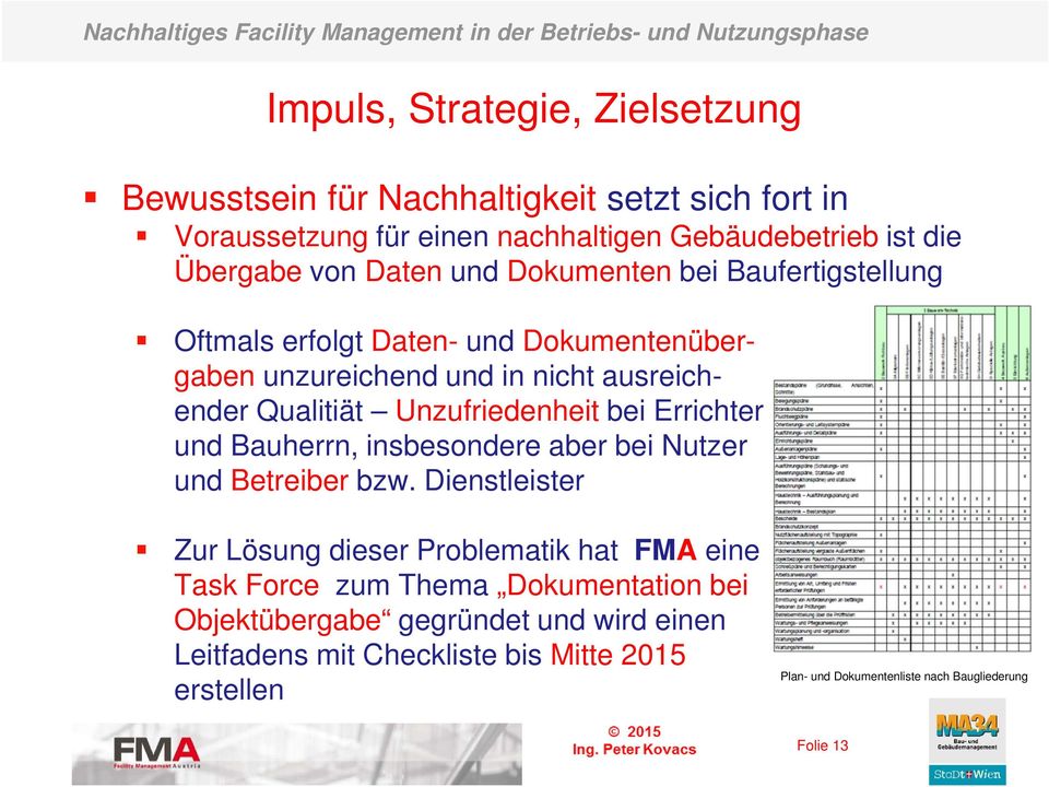 bei Errichter und Bauherrn, insbesondere aber bei Nutzer und Betreiber bzw.