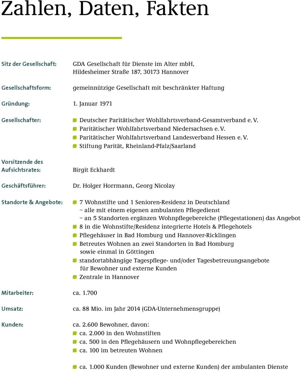 V. Stiftung Parität, Rheinland-Pfalz/Saarland Vorsitzende des Aufsichtsrates: Geschäftsführer: Standorte & Angebote: Birgit Eckhardt Dr.