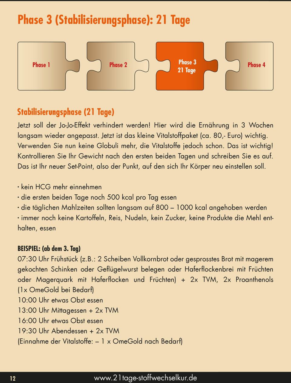 Das ist wichtig! Kontrollieren Sie Ihr Gewicht nach den ersten beiden Tagen und schreiben Sie es auf. Das ist Ihr neuer SetPoint, also der Punkt, auf den sich Ihr Körper neu einstellen soll.