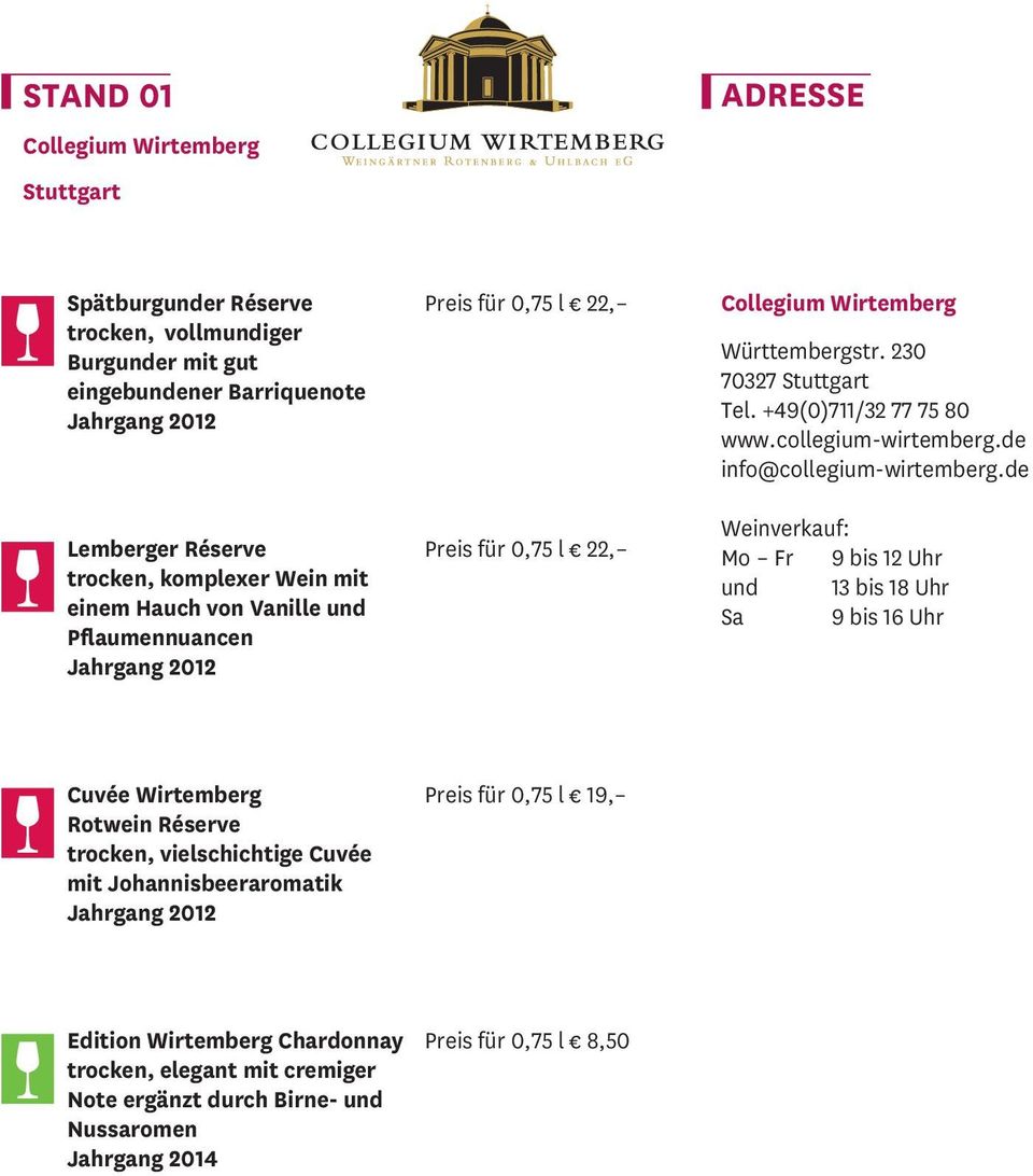 collegium-wirtemberg.de info@collegium-wirtemberg.