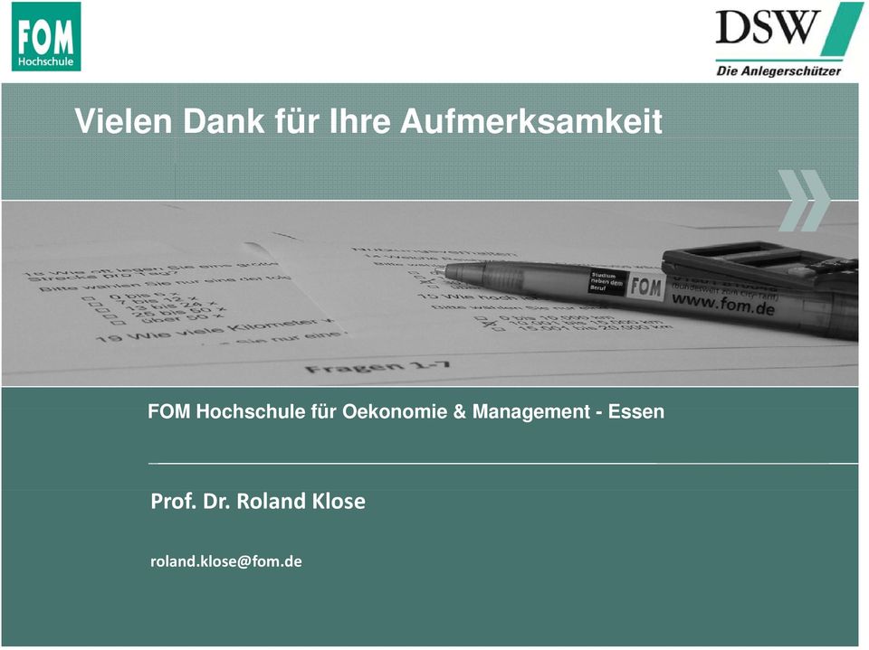 für Oekonomie & Management -