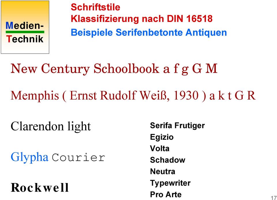 ( Ernst Rudolf Weiß, 1930 ) a k t G R Clarendon light Glypha