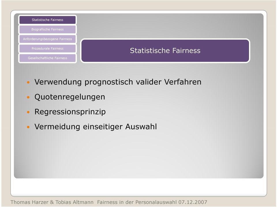 Gesellschaftliche Fairness Statistische Fairness Verwendung