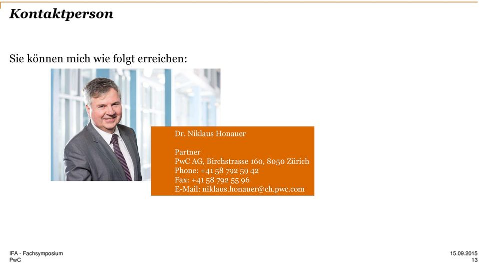 Niklaus Honauer Partner AG, Birchstrasse 160,