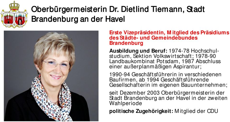 1974-78 Hochschulstudium, Sektion Volkswirtschaft; 1978-90 Landbaukombinat Potsdam, 1987 Abschluss einer außerplanmäßigen Aspirantur;