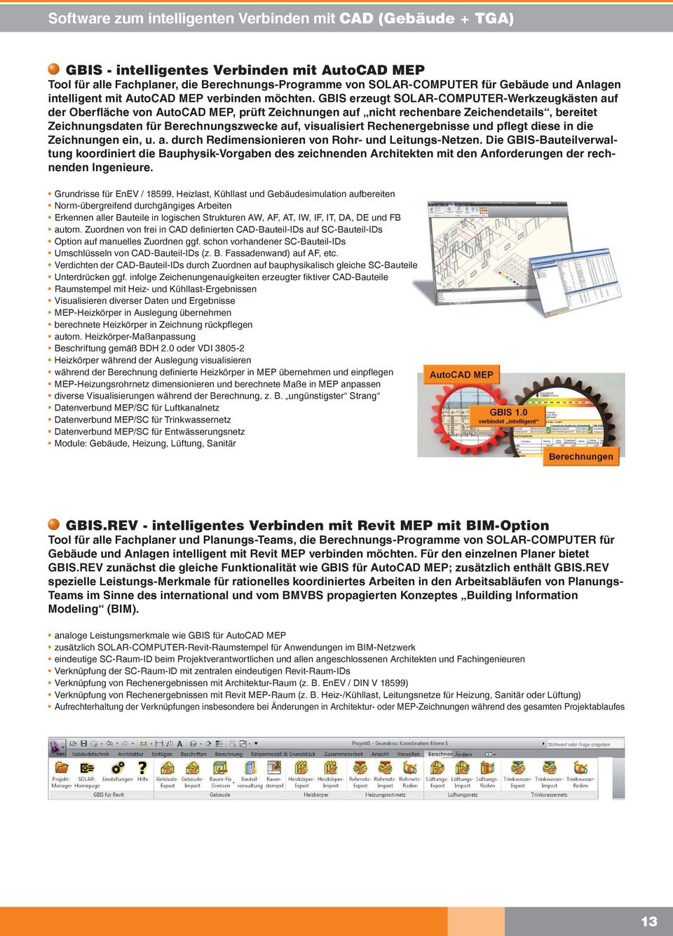 GBIS erzeugt SOLAR-COMPUTER-Werkzeugkästen auf der Oberfläche von AutoCAD MEP, prüft Zeichnungen auf nicht rechenbare Zeichendetails, bereitet Zeichnungsdaten für Berechnungszwecke auf, visualisiert