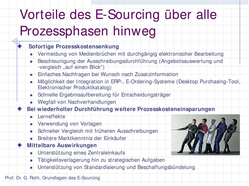 Purchasing-Tool, Elektronischer Produktkatalog) Schnelle Ergebnisaufbereitung it für Entscheidungsträger t Wegfall von Nachverhandlungen Bei wiederholter Durchführung weitere